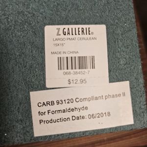 Z Gallerie Largo Hardsided Suede Backed Placemats 🍽